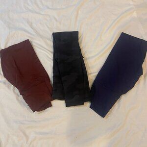 Lot of 3 pairs of women's leggings Lululemon Aerie Size Small